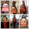 小学生のための高品質のキャンバスラップトップバックパック小学生の子供たちのファッションブックバッグのための女の子動物フラミンゴデザイナースクールバッグ