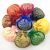 Kinesisk glädje mönster Små silke Brocade väska Drawstring smycken gåva påsar myntficka tomt te godisväska bröllopsfest favör