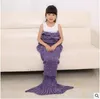 Kids Mermaid Tail Blankets Hand Crochet Mermaid Blankets Mermaid Costume Cocoon Mermaid Sleeping Bags Bed Knit Sofa Blankets Gifts B1360 10