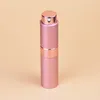 8ml Mini Portable métal filature ronde parfum atomiseur coloré vaporisateur bouteilles vides mode Parfum bouteille BFFA421