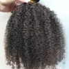 Afro Kinky Clip Ins 8szt African American Clip in Human Hair Extensions 100g Natural Color Kinky Curly Human Hair Extensions