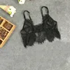 1PC Frauen Spitze Ungefüttert Bralette Dreieck Bh Drahtlose Büstenhalter Nette Crop Top Schwarz Sexy Intime Sheer Frenum Strap Unterwäsche