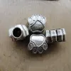 Bead Caps 40pcs Antique Silver Tone Bear's Paw Charm Beads Fit European Bracelet 11x11mm