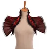 Retro Victorian Women Ruffled Collar Cosplay Accessory Shoulder Wrap Burgundy/Blue/Black Party Gifts Fast Shipment