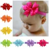 100 pcs mixed colour a lot Newborn Toddler Girl Vintage Baby Headband Lot Elastic Hair bow Headdress HJ062