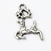 Boże Narodzenie Bieganie Elk Charms 200 sztuk / partia 15x21.5mm Antique Silver Wisiorki Moda Biżuteria DIY Fit Bransoletki Naszyjnik Kolczyki L784