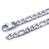 8mm Stainless Steel Necklace for Man Figaro Chain Men Jewelry 18-36 Inches Waterproof