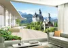 Personalizzato qualsiasi dimensione della moda arredamento decorazione della casa per camera da letto Stereo Dream Castle Landscape Background Wall