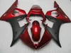 Bodywork fairing kit for Yamaha YZF R6 03 04 05 wine red black fairings set YZF R6 2003-2005 OT09