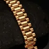 15mm uomini di lusso cinturino cinturino in oro placcato cinturino in acciaio inox bracciale gemelli gioielli regalo