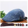 Nowa Moda Letnie Denim Berets Cap dla mężczyzn Kobiety Umyte Denim Hat Unisex Dżinsy Czapki 6 sztuk / partia