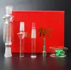 Mini Micro NC Kit com 10 milímetros Titanium Dica invertido prego Ash Catcher Dab palha plataformas petrolíferas Mini vidro de tubo de vidro Bongs