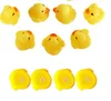 Jouet de bain pour bébé, hochet sonore, mini canards jaunes, enfants, nourrissons, Mini canard en caoutchouc jaune, natation, bain d'eau, jouets cadeaux