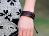 Black Brown Leather Wrap Bracelet Braided Multilayer Adjustable Bracelets bangle Cuffs Wristbands for Women Men Vintage Jewelry