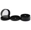 Zinc alloy four - layer pattern grinder diameter 50MM height 40MM black people smoke machine broken smoke 5040A