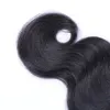 Trames de cheveux humains de vague de corps brésilienne avec 13x4 dentelle frontale oreille à oreille pleine tête couleur naturelle peut être teinte des trames de cheveux humains