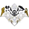 3 cadeaux gratuits Nouveau Suzuki GSXR1000 GSXR 1000 K5 2005 2006 05 06 Kit de carénage de moto ABS Blanc jaune v41