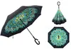 52colors는 C 자형 손잡이가있는 UV 방수 방 방수 방 방수 방우 우산을 갖춘 거꾸로 된 역 접이식 우산 거꾸로 우산입니다.