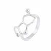 Whole Molecule Ring Chemistry Jewelry Neurotransmitter Science Women Men Finger Rings Can Mix Color EFR0769875336