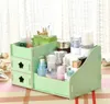 Träförvaring Box Smycken Container Makeup Organizer Case Handgjorda DIY Assembly Cosmetic Organizer Wood Box för kontor