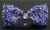 Män Mode Luxury Diamond Bow Slips Glitter Crystal Rhinestone Men Tuxedo Bow Tie Triangle Justerbar För Bröllopsfestgåva