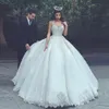 Arabia koronkowa sukienka ślubna Dubai Vestido de novia 2022 Backless Off Shouer Bridal Suknie szata de Mariage v szyja suknia Ball sukienki panny młodej