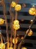 25 Rattan Balls Baum Lichter Thailand Sepak Takraw Urlaub LED Weihnachtsbeleuchtung Lichter Interior Lounge Möbel Knoten AC.110 V / 220 V