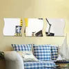 3 sztuk Zestaw Threedimensional Lustro Dekoracji Ściennej Akrylowe Lustrzane Dekoracyjne Naklejki Dekoracji DIY Wall Art Home Decor