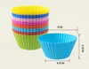 Ny Arvial 7cm 8 färger Silikonmuffin Mögelmuffin Muffcake Moulds FDA DIY Cupcake Bakning Verktyg Rundform Silikon Jelly Baking Mögel