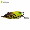 4pcs Rubber Frog Frog Fishing Lures Groove de couleur mélangée Blade Topwater Floating Snakehead Bass Fishing Artificial Bait1763436