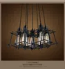 Vintage Hanging Pendant Lights Fixture Black Metal Pendant Lamps Home Indoor Lighting American Industrial Retro Droplight European Luminaire