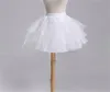 Barn Petticoats Bröllopstillbehör 3 lager Hoopless Short Crinoline White Flower Girl Dress Kid Princess Underskirt