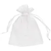 Sacs d'emballage en Organza rose 6 5x9 pouces, 100 pièces, pochettes à bijoux, cadeaux de mariage, fête de noël, sac cadeau à cordon 17x23 cm293M