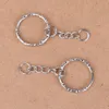 Varm sälja! Antik Silver Band Chain Key Ring DIY Tillbehör Material Tillbehör