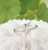 925 Gümüş Kaplama Yüzükler Lüks Moda Kore Takı Kaplama Beyaz Altın Nişan Yüzüğü Kadınlar için Kaplama Açık Yusufçuk Yüzük Boyutu