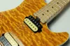 Aangepaste Edward Van Halen Wolf Music Man Ernie Ball Axis Yellow Qulited Maple Top Elektrische gitaar Maple Neck Floyd Rose Tremolo Brid1294110