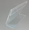 広告ディスプレイT1.2mmクリアアクリルプラスチックサインペーパーラベルカード価格タグホルダーl形状のスタンド表50pcsさまざまなサイズ
