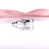 Autentisk 925 Sterling Silver Fancy Pink Love Dangle Charm Fit DIY Pandora Armband och halsband 791253CZS