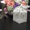 Partihandel- 10st Wedding Candy Box Chocolate Packaging Paris Eiffeltorn Personlig Weddign Box Mariage Favors and Gift Baby Shower