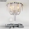 Nowoczesne żyrandole oświetlenie wewnętrzne lustres kreatywny łańcuch aluminiowy srebrna lampa wisiorka po łańcuchu iluminacja wiszące światło do salonu foyer md86203