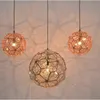 Modern Round Ball Pendant Lamps American Droplight Silver Gold Copper Pendant Lights Fixture Hotel Bar Home Indoor Lighting Restaurant Lamp