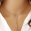 Wundersch￶ne y Halskette f￼r Frauen Barkreis Halsketten Verstellbare langkette Halskette Schmuck