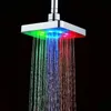 Hot sale bathroom Square Water Flow Adjustable Romantic Automatic LED Shower Head for Bathroom free shipping