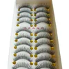 Handmade Natural False Eyelashes Cotton Thick Eyelashes Terrier E5 Natural Bare Makeup Cross Thick False Eyelashes1593658