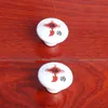 38mm beauté chinois nœud chinois boutons de céramique blanche rouge céramique tiroir armoire poitrine tire enfants meubles de la salle enfants pulls