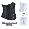 Corset 24 Full Steel Bone Waist Cincher/Trainer Satin Corset Waist Training Corsets Underbust Plus Size Corset Modeling Strap XS-6XL Best quality