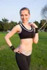 Dubbellager sömlös sportbh topp svart trådlös yoga bras lady stockproof racerback absorbera svett fitness gymkläder