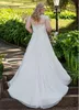 Sukienki szyfonowe dekolt Aline Aline w rozmiarze suknie ślubne w rozmiarze z koralikowymi haftami Ruched sukienka ślubna iluzja