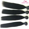 Brasilianska mänskliga hårväv Bästa kvalitet Virgin Remy Hårbuntar Förlängningar Peruanska Malaysiska Indiska Kambodjanska Straight Hair Weaving Weft