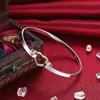Yhamni marka romantyczna prezent miłości 925 Srebrna bransoletka 925 Srebrna biżuteria srebrna bransoletka urok bransoletka dla kobiet B082329E